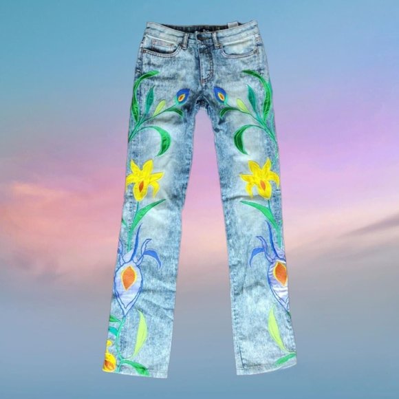 Dolce & Gabbana Women's Multi Jeans Brand New With Special Embroidery Details